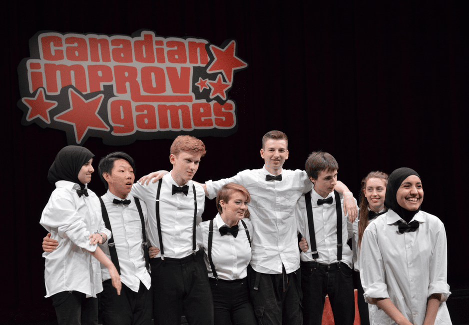 Youth participating at the Canadian Improv Games