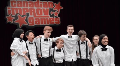 Youth participating at the Canadian Improv Games